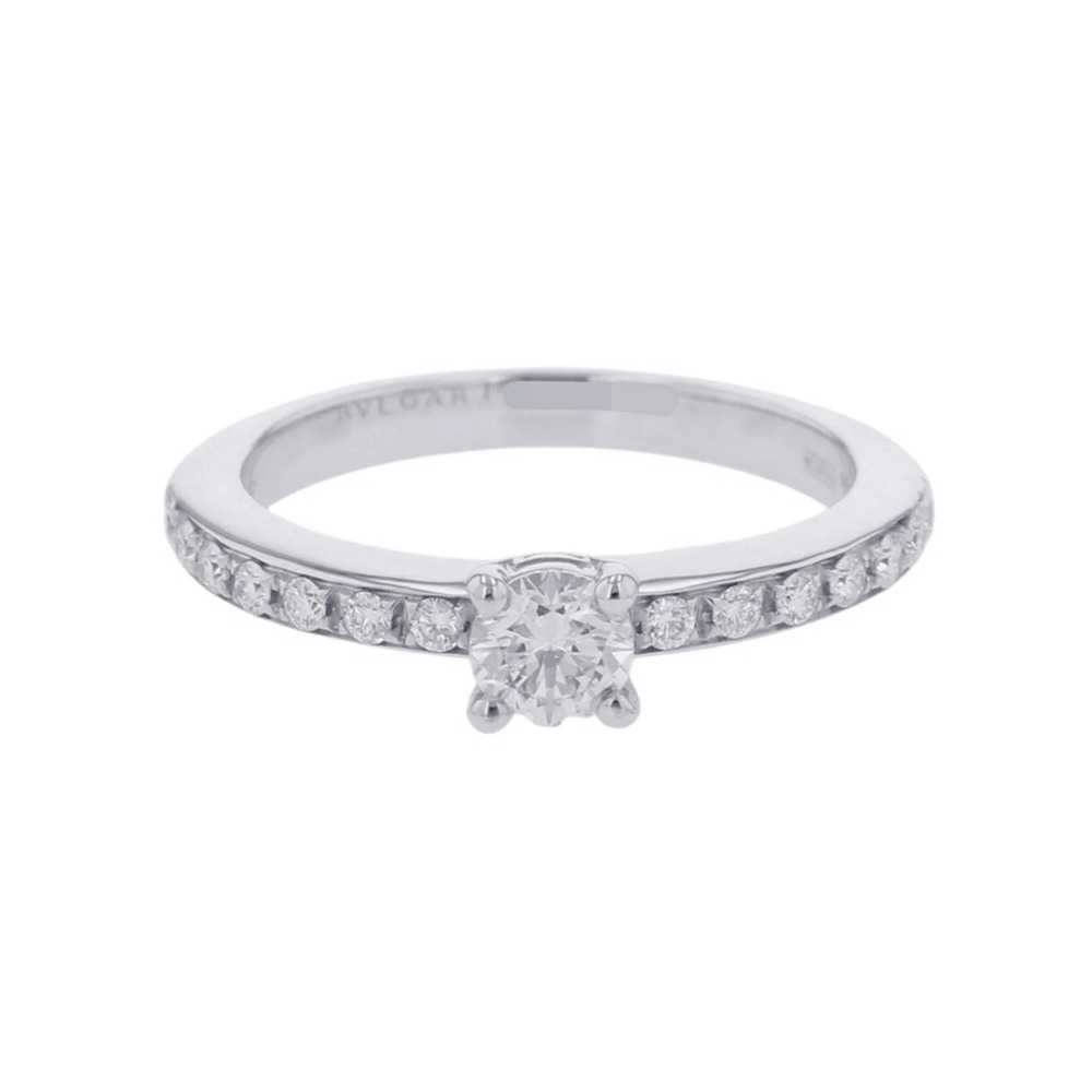BVLGARI Roma Amor Diamond Ring, Center Stone Approx. 0.25ct, PT950, Ring Size